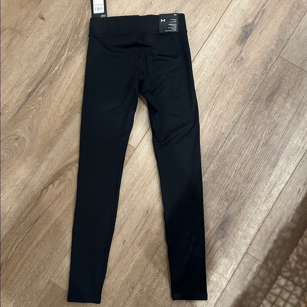 Under Armour Women’s Compression Mid Rise Black Leggings - Picture 3 of 4